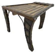 19th century Indian bullock / ox cart converted coffee table