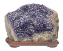 large amethyst crystal geode cluster