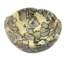 Polished septarian bowl