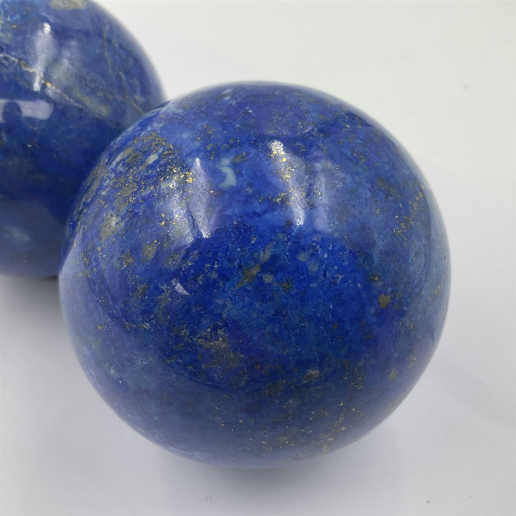 Pair of Lapis lazuli spheres - Image 6 of 8