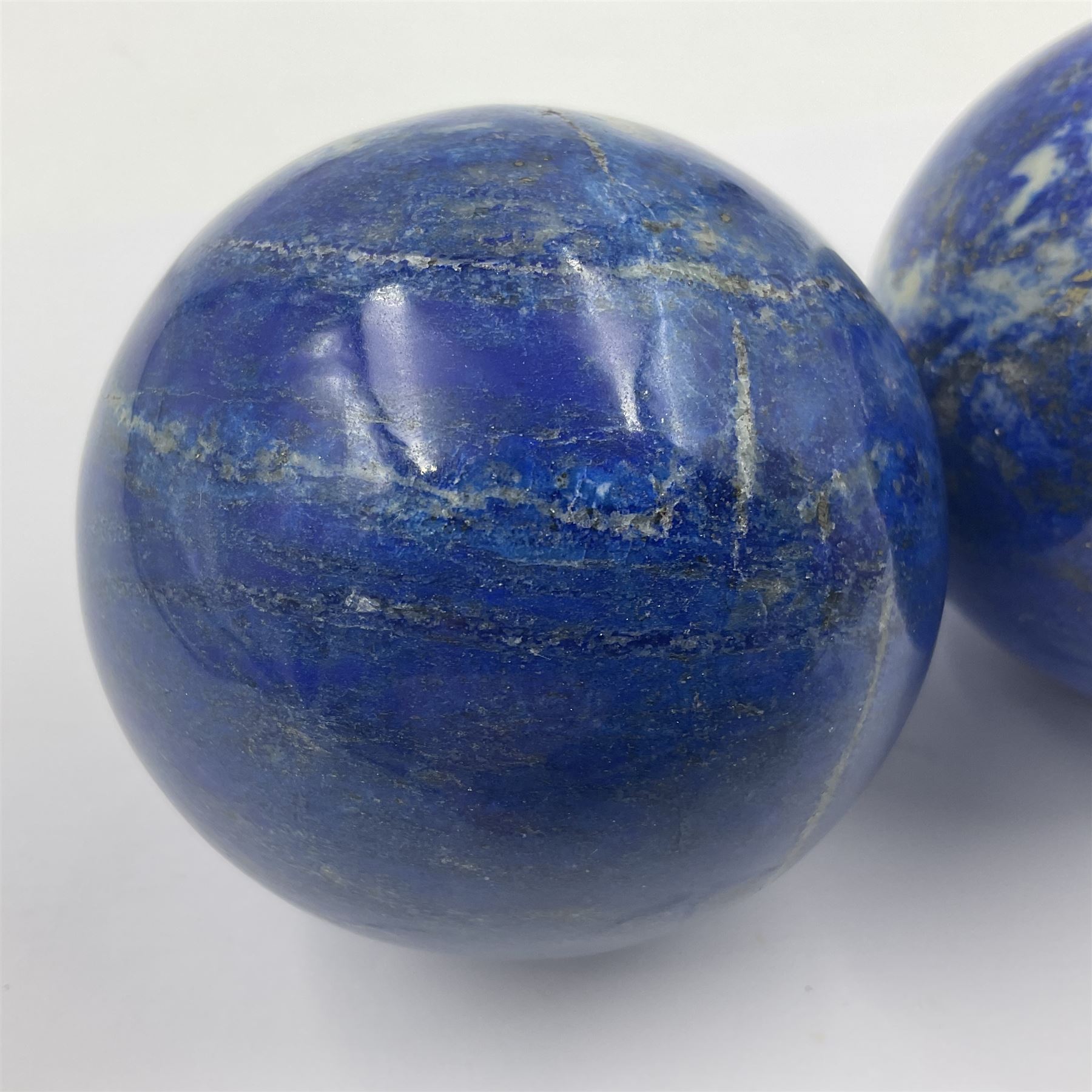 Pair of Lapis lazuli spheres - Image 4 of 8