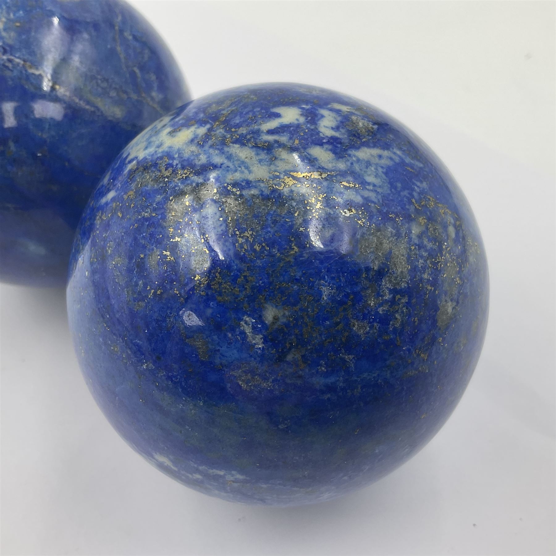 Pair of Lapis lazuli spheres - Image 5 of 8