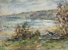 Rowland Henry Hill (Staithes Group 1873-1952): Coble at Runswick Bay