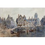 Paul Marny (French/British 1829-1914): 'Rouen Harbour'