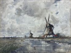 Frank Henry Mason (Staithes Group 1875-1965): 'Molens [Windmills] on the Schie'