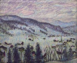 William Samuel Horton (American 1865-1936): Evening Gstaad - Switzerland