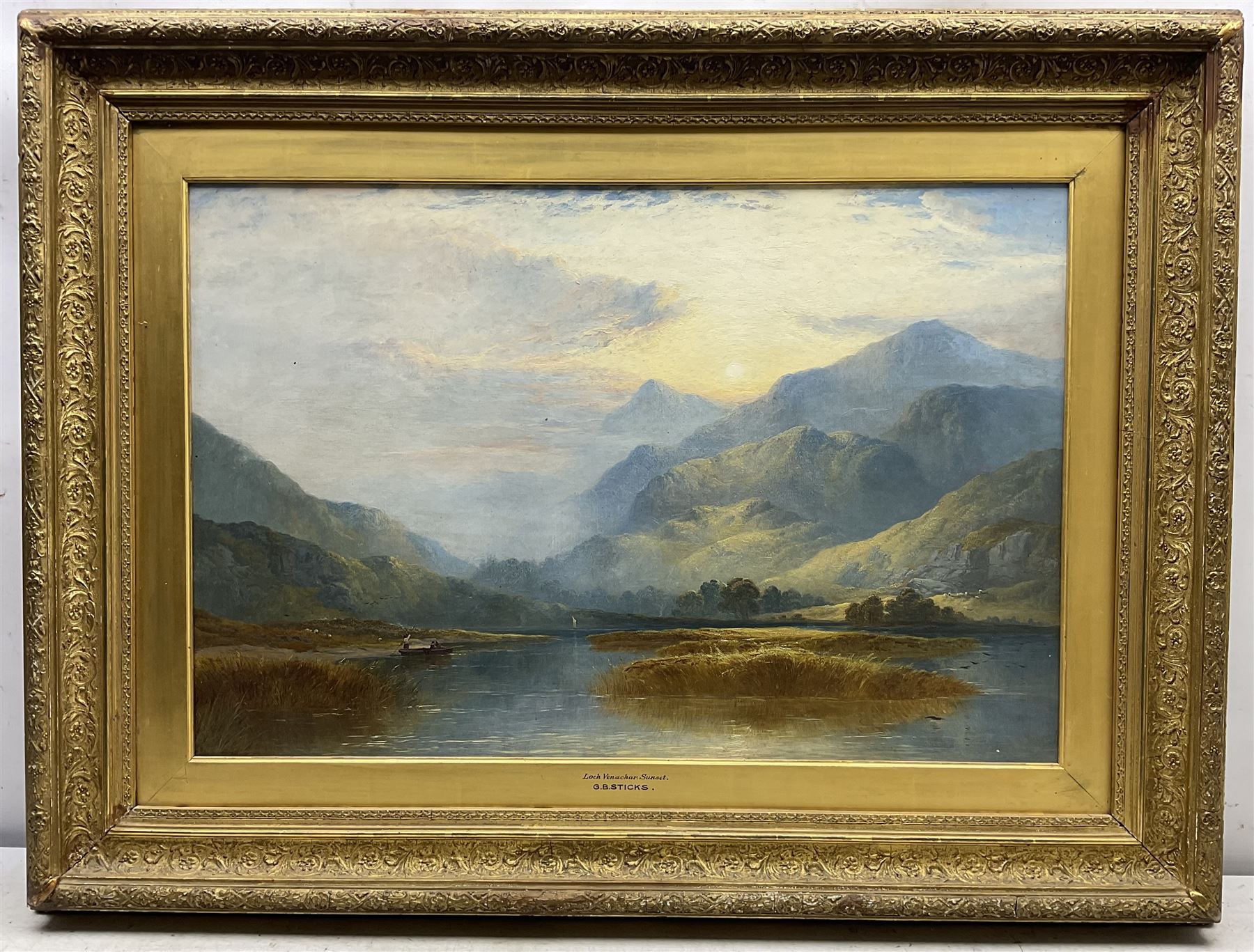 George Blackie Sticks (British 1843-1900): 'Loch Venachar - Sunset' - Image 2 of 4