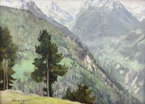 Mary Dawson Elwell (British 1874-1952): 'The *** from Chandolin Val d'anniviers Valais'