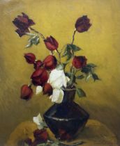 Ernest Higgins Rigg (Staithes Group 1868-1947): Still Life of Roses