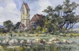 James Ulric Walmsley (British 1860-1954): St Stephen's Church - Robin Hood's Bay