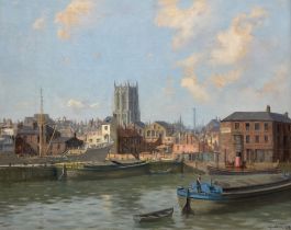 Walter Goodin (British 1907-1992): Holy Trinity Church Hull from Sammy's Point