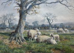 Joseph Dixon Clark (Newcastle 1849-1944): Sheep in Springtime