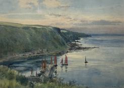 Frank Watson Wood (British 1862-1953): Burnmouth Harbour - Berwickshire