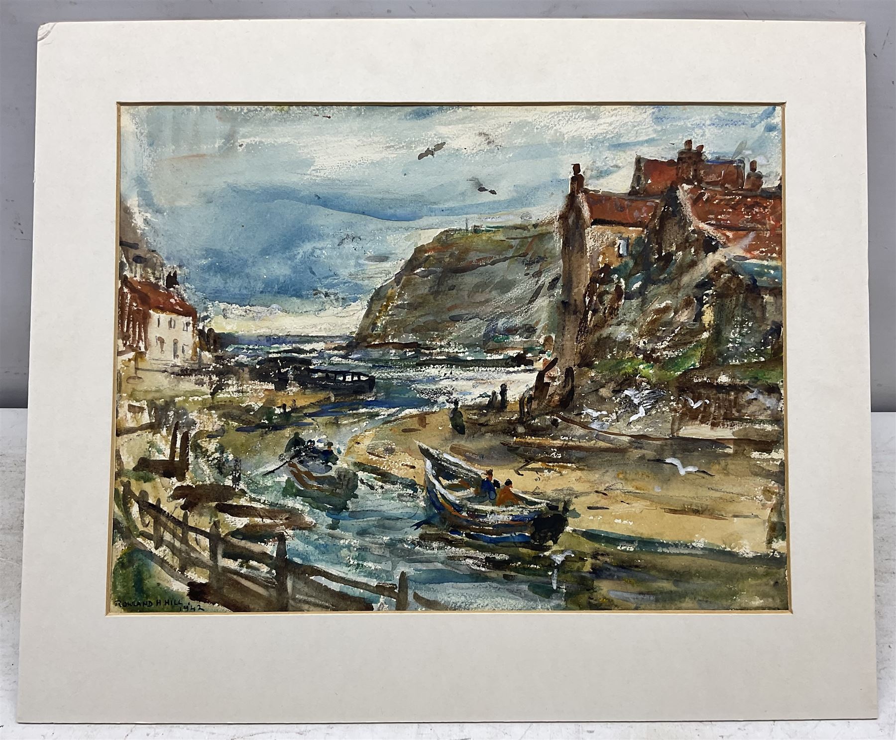 Rowland Henry Hill (Staithes Group 1873-1952): Looking Down Staithes Beck - Image 2 of 4