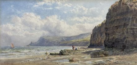 John Mogford (British 1821-1885): Children on the Beach at Boggle Hole near Robin Hood's Bay