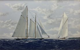 James Miller (British 1962-): J Class Yachts