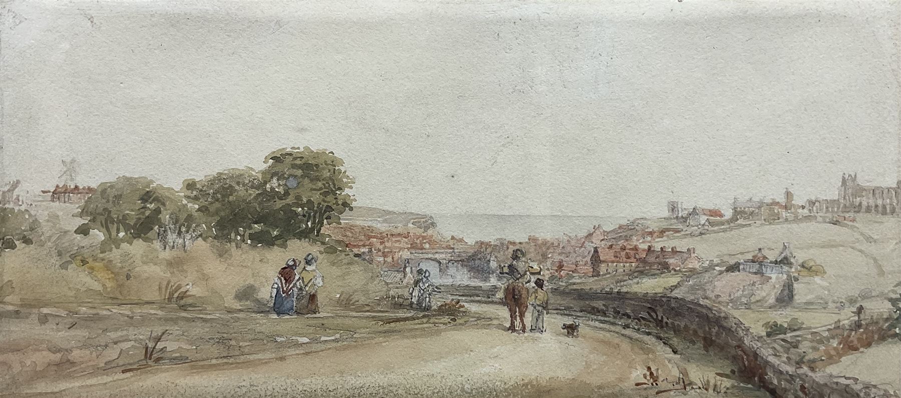 George Weatherill (British 1810-1890): 'Whitby from Stainsacre Lane'