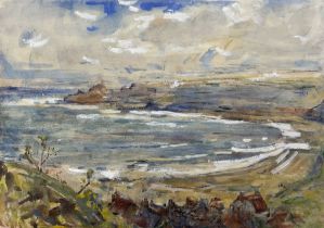Rowland Henry Hill (Staithes Group 1873-1952): Looking Over Runswick Bay