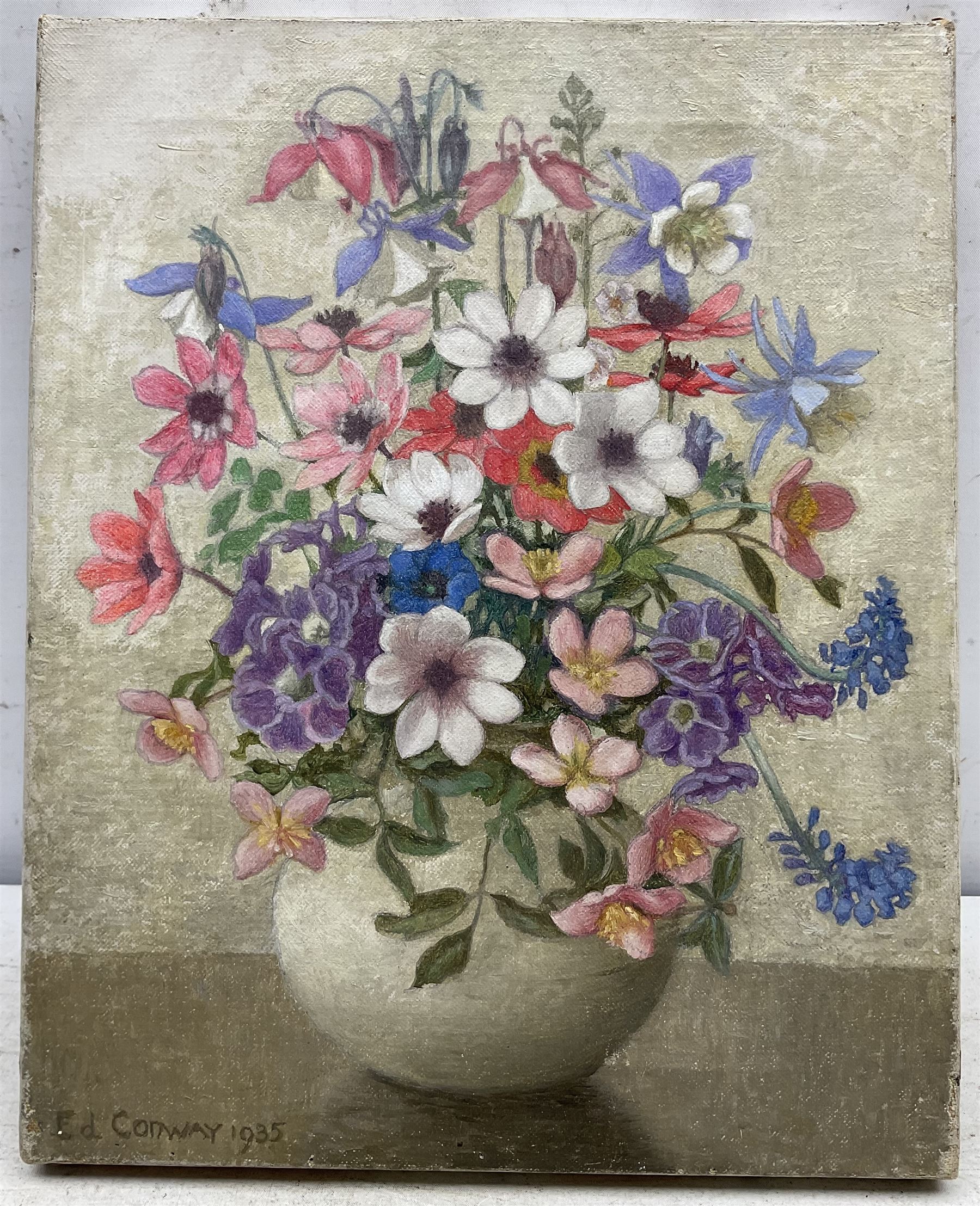 Harold Edward Conway (Staithes Group 1872-1949): Still Life of Summer Flowers - Image 2 of 4