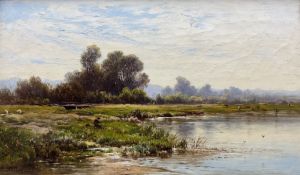 Alfred Walter Williams (British 1824-1905): 'The River Mole near Bletchworth - Surrey'