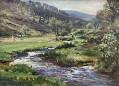 Bertram Priestman RA ROI NEAC (British 1868-1951): 'Springtime Somerset'