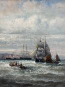William Anslow Thornley (British fl.1858-1898): A Busy Shipping Lane