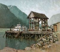 Harry Hudson Rodmell (British 1896-1984): 'Norwegian Ferry'