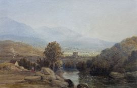 Edward Martindale Richardson (British 1810-1874): 'Evening Near Dunkeld on the River Tay'
