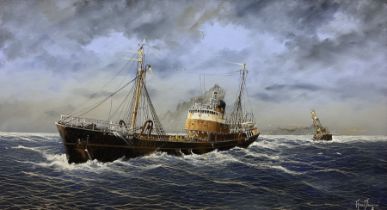 Adrian Thompson (British 1960-): Hull Trawler 'St Britwin H124'