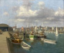 Walter Goodin (British 1907-1992): Fishing Boats in Bridlington Harbour
