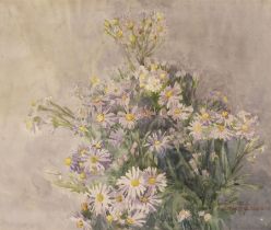 Edith Brearey Dawson (née Robinson) (British 1862-1928): Michaelmas Daisies