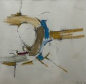 Adrian Heath (British 1920-1992): Abstract in Orange and Blue