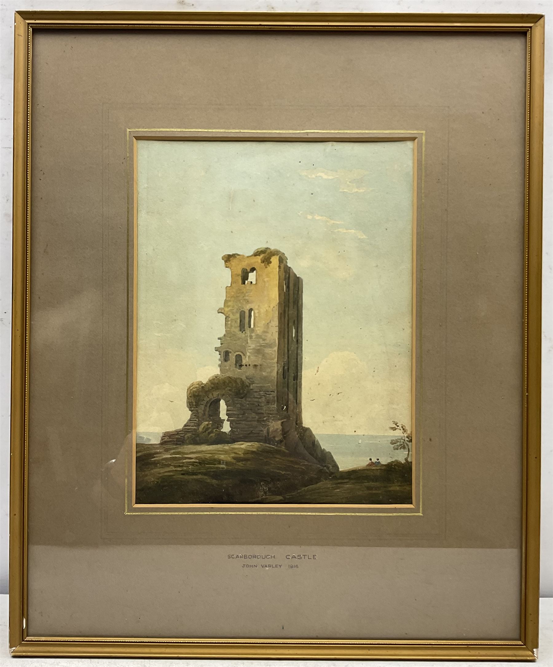 John Varley (British 1778-1842): 'Scarborough Castle' - Image 2 of 3