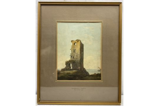 John Varley (British 1778-1842): 'Scarborough Castle' - Image 2 of 3