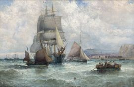 William Anslow Thornley (British fl.1858-1898): Shipping off Whitby