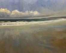 Malcolm Ludvigsen (British 1946-): 'Filey Beach'