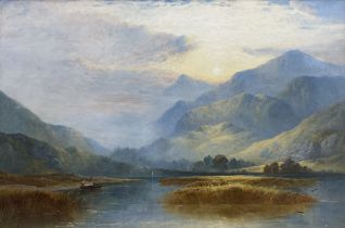 George Blackie Sticks (British 1843-1900): 'Loch Venachar - Sunset'