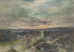 Rowland Henry Hill (Staithes Group 1873-1952): Horse Drawn Cart on the North York Moors