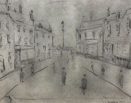 Attrib. Laurence Stephen Lowry RBA RA (Northern British 1887-1976): 'Street Scene'