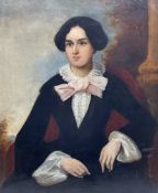 English School (19th century): Portrait of a Young Woman