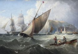 Henry Redmore (British 1820-1887): Shipping off Whitby