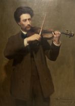 Mark Senior (Staithes Group 1864-1927): Portrait of Edward Caldwell Spruce (1865-1922)