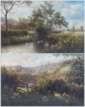 William Mellor (British 1851-1931): 'Knaresborough' and 'View of Knaresborough'