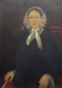 English School (Early/mid 19th century): Portrait of a Lady with a Book