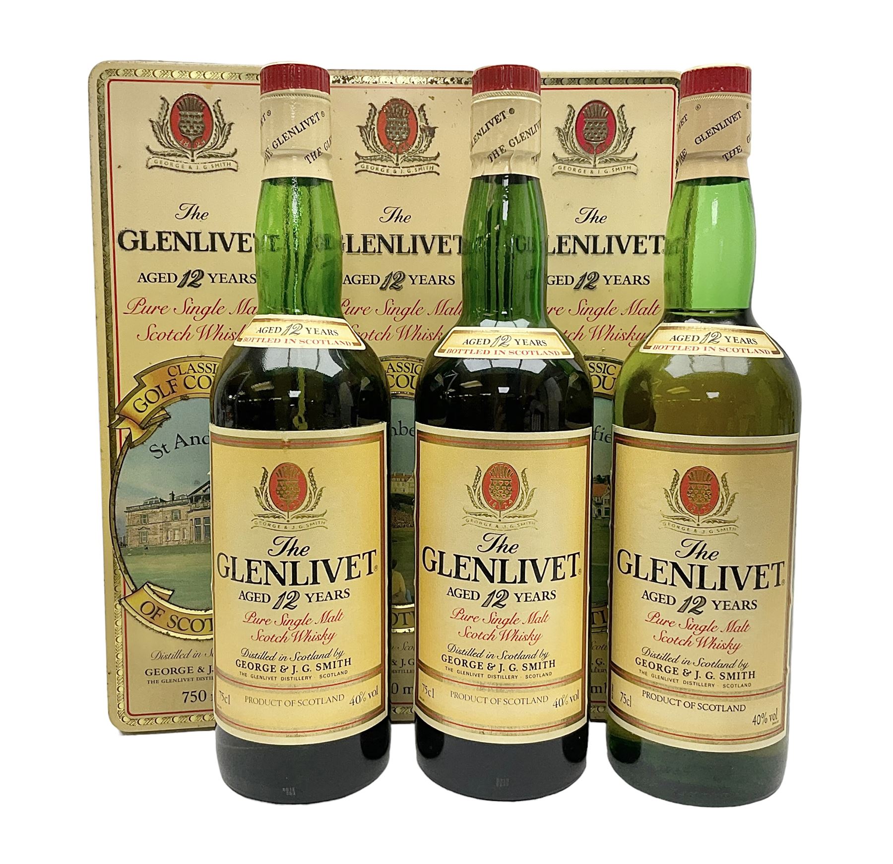 Three Glenlivet 12 year old