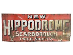 Scarborough Hippodrome enamel advertising sign