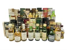 Twenty five miniature single malt Scotch whiskys