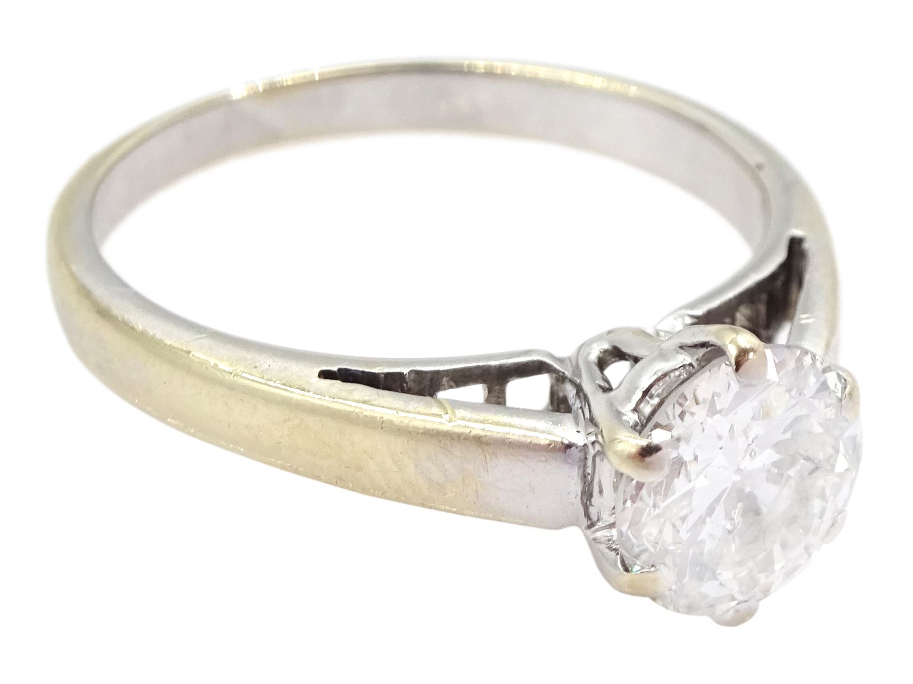 18ct gold single stone old cut diamond ring - Image 3 of 4