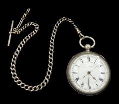 Victorian silver centre seconds key wound chronograph pocket watch by Joseph Mellanby