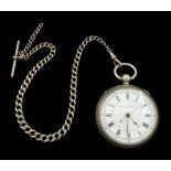 Victorian silver centre seconds key wound chronograph pocket watch by Joseph Mellanby
